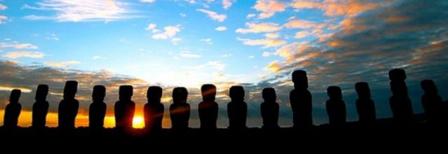 Ahu Tongariki y moai en Rapa Nui